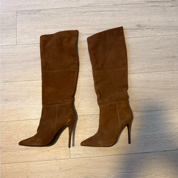 Elegant Brown Knee-High Women's Boots - Picture 2 of 4